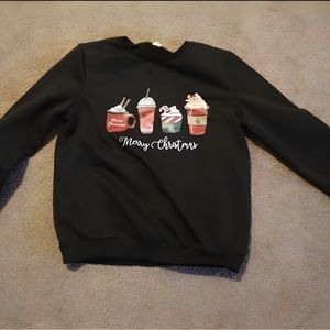🚫SOLD🚫 SHEIN kids size (10/12) Holiday black Pullover